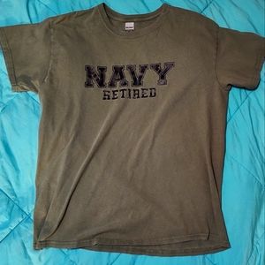 Mens Large Retired Navy Shirt Military Service Veteran Authentic